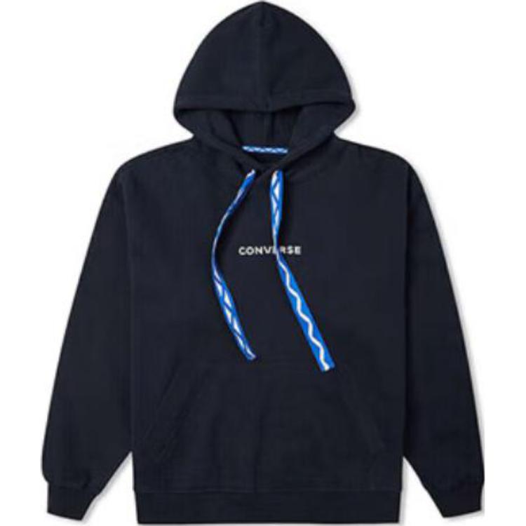 Converse Logo Print Pullover Hoodie Black - Long Sleeve Hoodie 10025057-A03
