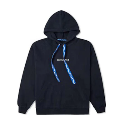 Converse Logo Print Pullover Hoodie Black - Long Sleeve Hoodie 10025057-A03