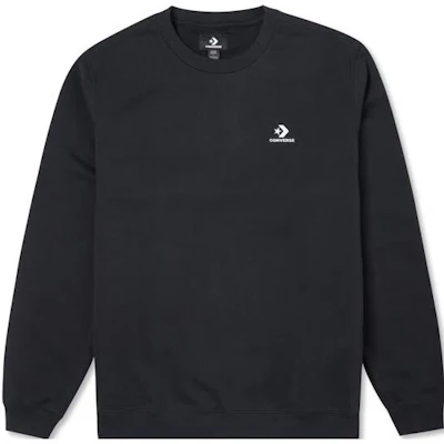 Converse 經典印花黑色羅紋圓領長袖男女款 10024510-A01 Buy Converse 經典印花黑色羅紋圓領長袖男女款 10024510-A01