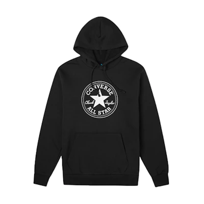 Converse Logo Printed Casual Sports Knitted Hoodie Black 10022802-A01