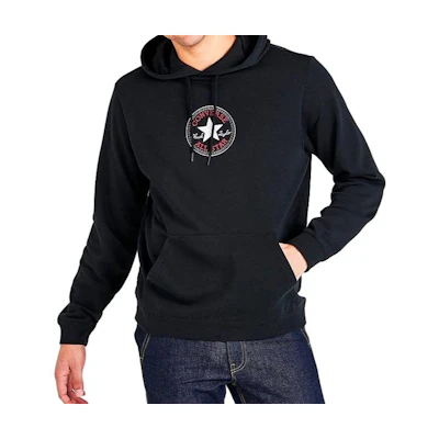 Converse Logo Printed Hoodie Black Sweatshirt 10024063-001