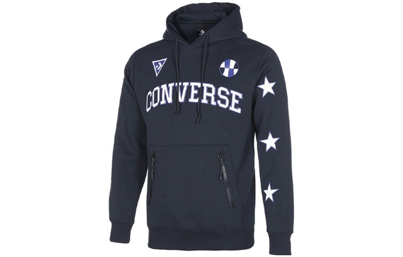 Converse Logo Star Graphic Hoodie Unisex Black 10022267-A01