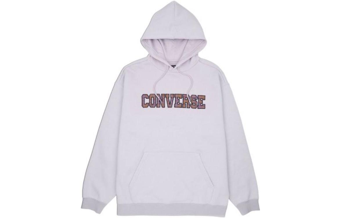 Converse Loose-Fit Hoodie with Large Pocket in Light Putty Color. 10025629-A02