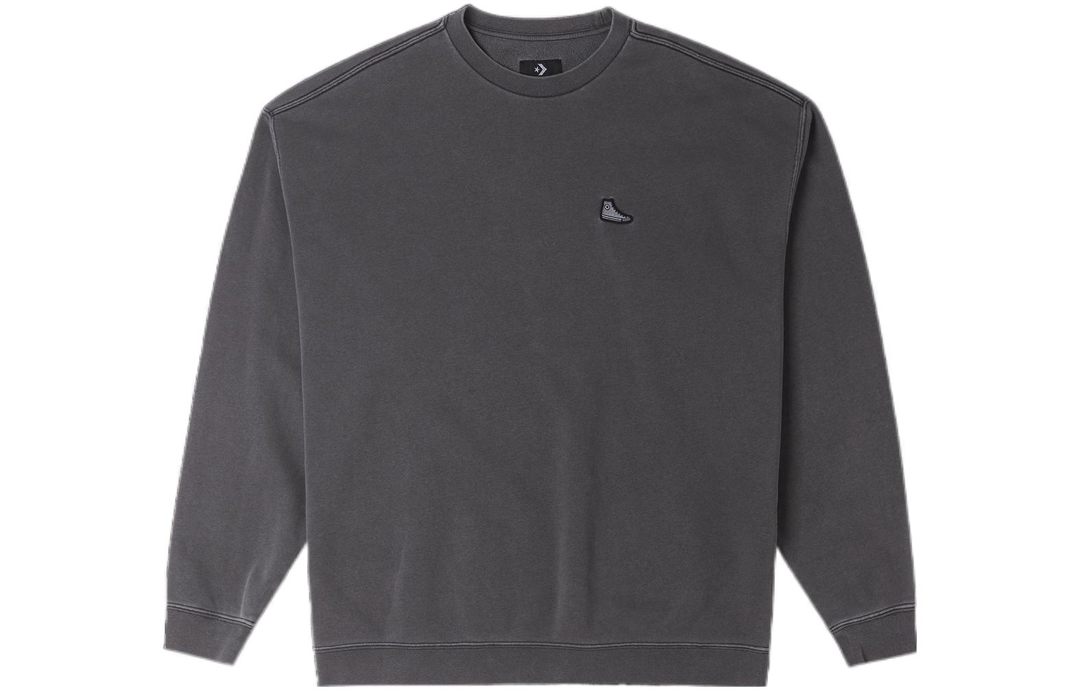 Converse Loose Fit Casual Crewneck Sweatshirt Unisex Black 10024866-A04