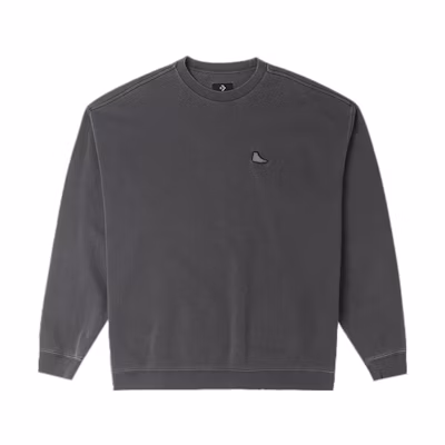 Converse Loose Fit Casual Crewneck Sweatshirt Unisex Black 10024866-A04