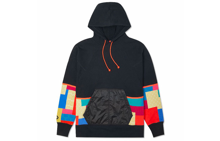 Converse Loose Fit Retro Pullover Hoodie Unisex Black 10022416-A02