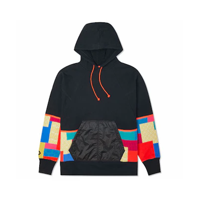 Converse Loose Fit Retro Pullover Hoodie Unisex Black 10022416-A02