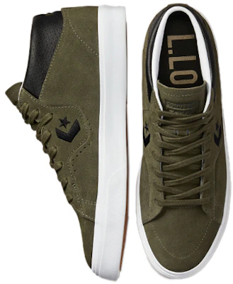 Converse Louie Lopez Pro Leather 中筒休閒板鞋 男女款 軍綠色 Shop Converse Louie Lopez Pro Leather 中筒休閒板鞋 男女款 軍綠色