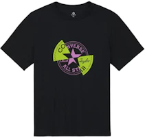 Converse MAJICA Distorted Patch Graphic Print Black Tee Short Sleeve 10026427-A01 Converse MAJICA Distorted Patch Graphic Print Black Tee Short Sleeve 10026427-A01