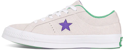Converse Mens One Star Ox Grand Slam Suede 'White/Court Purple/Green 160592C Converse Mens One Star Ox Grand Slam Suede 'White/Court Purple/Green 160592C