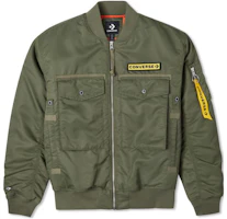 Converse Military Pack MA-1 Green Retro Multi-Pocket Workwear Jacket 10023761-A01 Converse Military Pack MA-1 Green Retro Multi-Pocket Workwear Jacket 10023761-A01