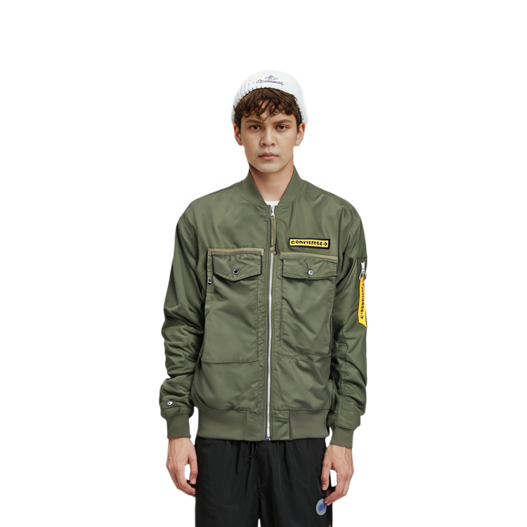 Purchase 匡威军用系列MA-1绿色复古多口袋工装夹克 10023761-A01