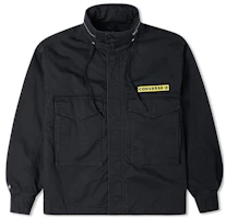 Converse Military Pack Outdoor Retro Utility Jacket Black 10024189-A03 Converse Military Pack Outdoor Retro Utility Jacket Black 10024189-A03