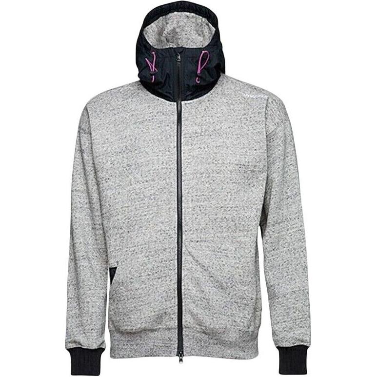Converse Mixed Media Colorblock Zip Hoodie Jacket Gray 10017907-A01