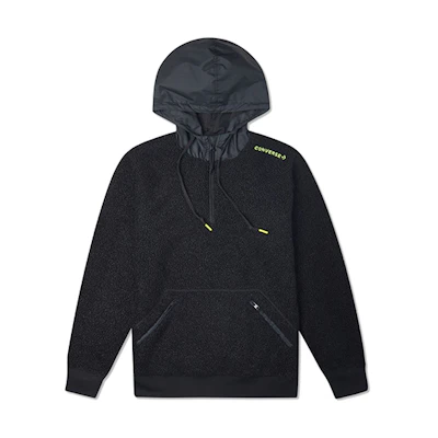 Converse Mountain Club Sherpa Half-Zip Pullover Hoodie Black Mens 10020318-A01