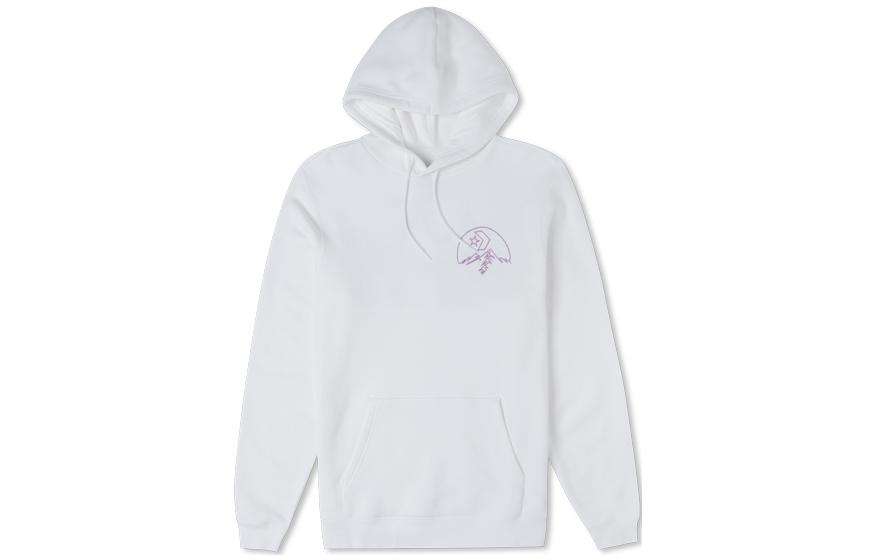 Converse Mountain Print Back Graphic Pullover Hoodie - White 10025050-A02