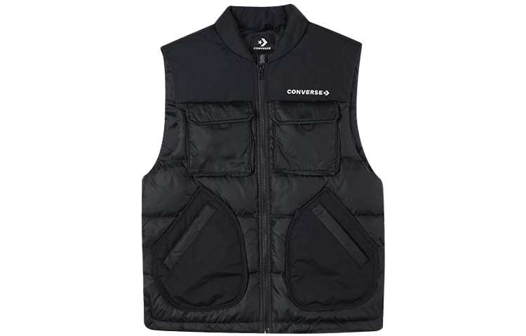 Converse Multi-Pocket Down Puffer Vest Black 10021979-A01