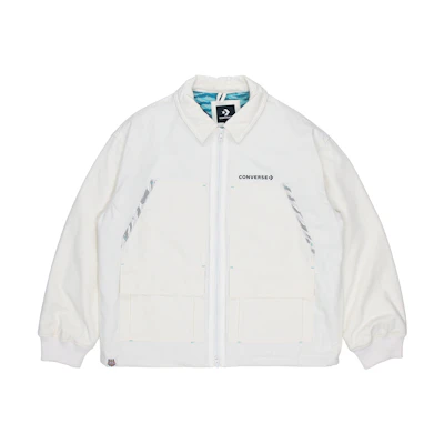 Converse New Year Water Tiger Series Logo Print Outdoor Sport Jacket Cream White Unisex 10024149-A01