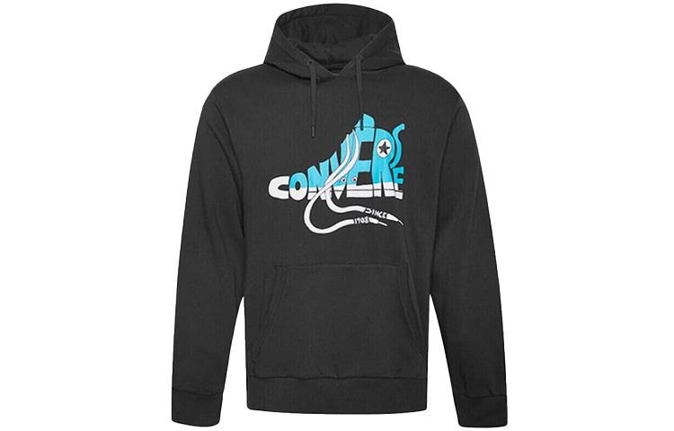 Converse Novelty Logo Print Pullover Hoodie Black () 10019082-A01