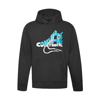 Converse Novelty Logo Print Pullover Hoodie Black () 10019082-A01