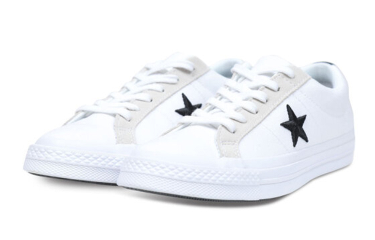 Lookbook Converse One Star 低筒板鞋 男女同款 白色