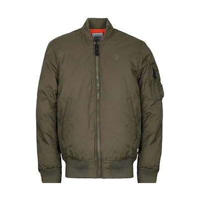 Converse Olive Green Zip-Up Casual Fashion Long-Sleeve Jacket 10004619-A02