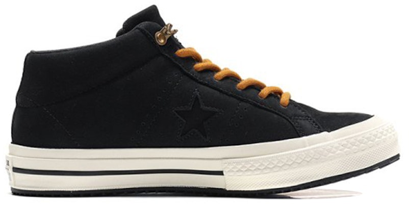 匡威One Star 防滑耐磨 低筒帆布鞋 黑黃 Order 匡威One Star 防滑耐磨 低筒帆布鞋 黑黃