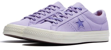 Lookbook Converse one star 經典星星logo 輕便防滑耐磨 低筒 滑板鞋 男女款 紫丁香色