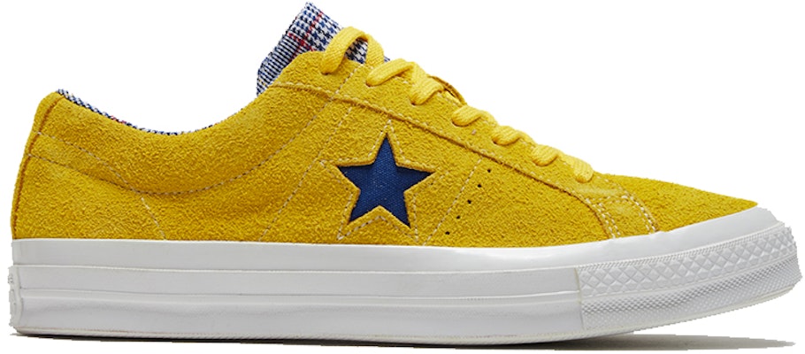 Converse One Star Suede Seasonal Colors Ox 'Amarillo/Rush Blue' 166848C Order Converse One Star Suede Seasonal Colors Ox 'Amarillo/Rush Blue' 166848C
