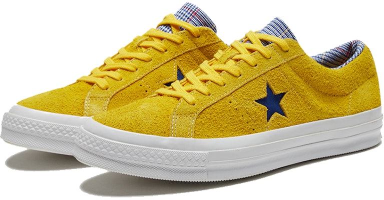 Converse One Star Suede Seasonal Colors Ox 'Amarillo/Rush Blue' 166848C Shop Converse One Star Suede Seasonal Colors Ox 'Amarillo/Rush Blue' 166848C