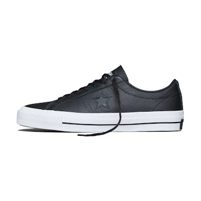 Converse Unisex One Star Leather Low-Top Sneakers Black/White