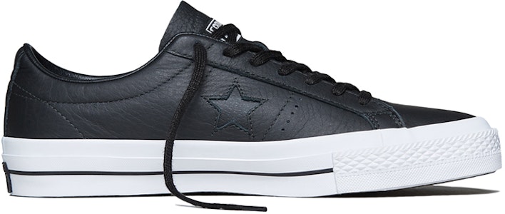 Converse Unisex One Star Kulit Sepatu Low-Top Hitam/Putih 153714C Order Converse Unisex One Star Kulit Sepatu Low-Top Hitam/Putih 153714C