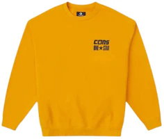 Converse One Star Logo Letter Print Oversized Retro Sweatshirt Yellow Unisex 10026900-A02 Converse One Star Logo Letter Print Oversized Retro Sweatshirt Yellow Unisex 10026900-A02