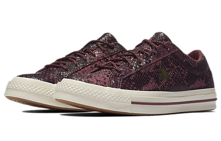 Lookbook Converse One Star Low ''Burgundy Reptile'' Herren/Damen Sneaker 161547C