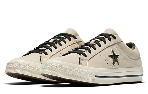 Lookbook Converse One Star Low 'Camo - Egret' Lelaki Wanita Kasual Sneakers 159782C