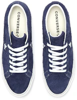 Shop Converse one star Ox 耐磨輕巧 低筒 帆布鞋 男女款 藍色