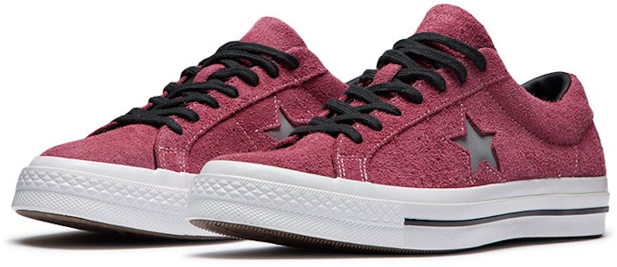 Converse one star 絨面皮 防滑耐磨 低筒 帆布鞋 男女通款 玫瑰紅 Lookbook Converse one star 絨面皮 防滑耐磨 低筒 帆布鞋 男女通款 玫瑰紅