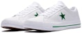 Converse One Star Ox Kulit Hijau Gaya Asal 'Putih' 161566C