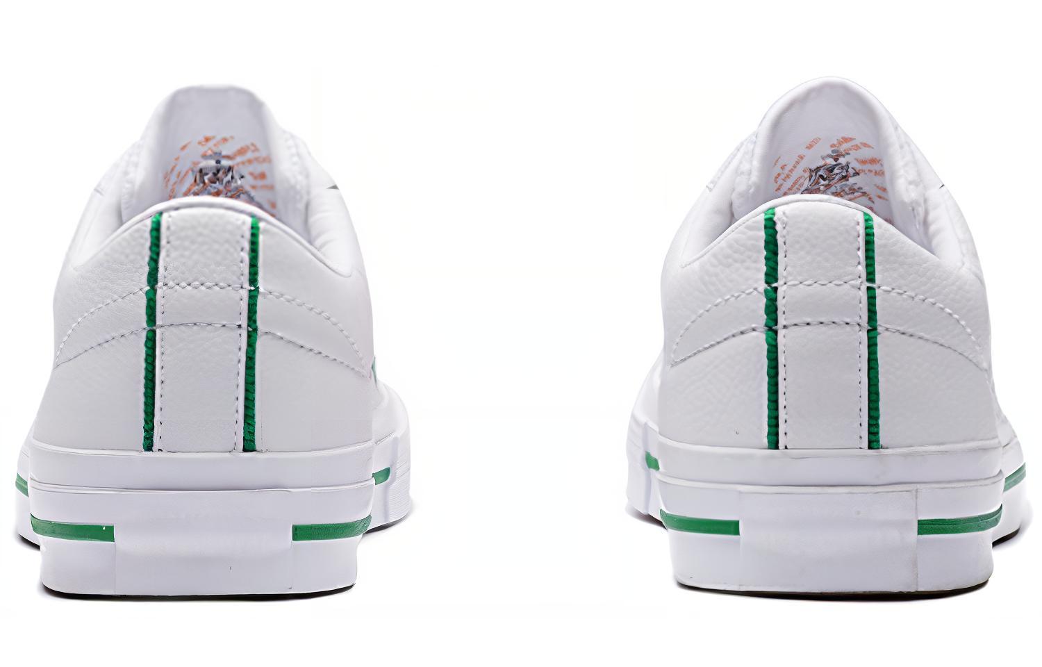 Lookbook Converse One Star Ox Leather Hijau Gaya Original 'Putih' 161566C