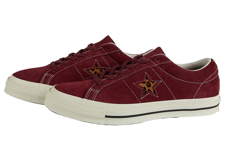 Lookbook Converse One Star OX Scarpe da Skate Rosse Antiscivolo e Resistenti Basse Casual 163057C
