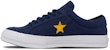 Converse One Star Ox Retro Kasual Unisex Biru Gelap Kasut Skateboard Rendah. 161633C