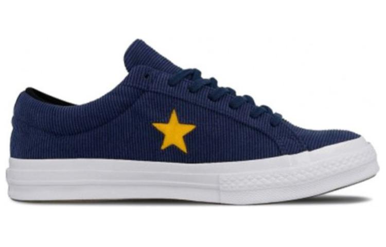 Order Converse One Star Ox Retro Kasual Unisex Biru Gelap Kasut Skateboard Rendah. 161633C