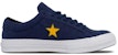 Converse One Star Ox Retro Kasual Unisex Biru Gelap Kasut Skateboard Rendah. 161633C
