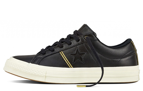 Converse One Star OX Shoes 'Black/White' Leather 159701C