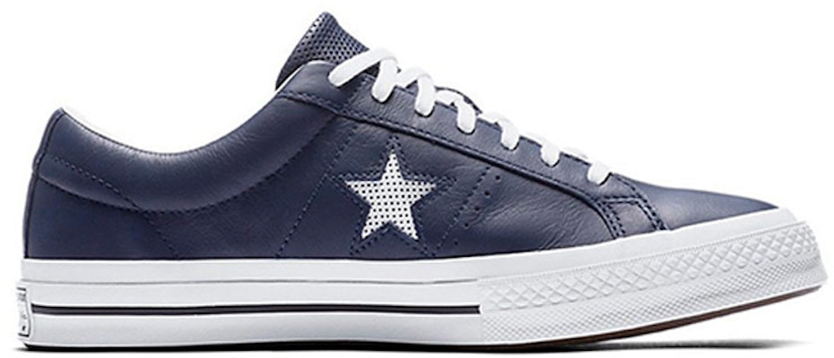 Converse one star Perforated Leather Low Top Navy 星星 防滑耐磨 低筒 球鞋 男女款 灰藍 Order Converse one star Perforated Leather Low Top Navy 星星 防滑耐磨 低筒 球鞋 男女款 灰藍