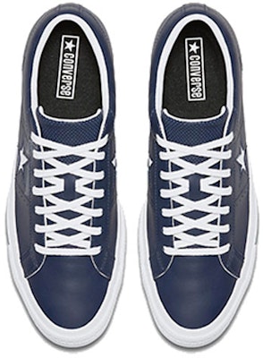 Converse One Star Perforated Leather Low Top Navy 'Blue' 158463C Lookbook Converse One Star Perforated Leather Low Top Navy 'Blue' 158463C