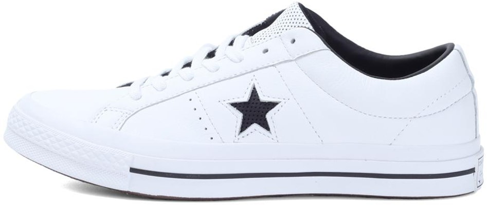 Converse One Star Perforated Leather Low Top 'White Black' 158464C Buy Converse One Star Perforated Leather Low Top 'White Black' 158464C