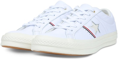 Converse One Star Piping Rendah Putih/Merah Enamel/Egret 159694C Lookbook Converse One Star Piping Rendah Putih/Merah Enamel/Egret 159694C