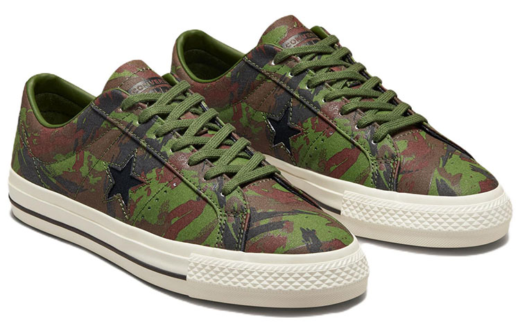 Lookbook Converse One Star Pro 'Brushstroke Camo Hijau Hitam' A03678C