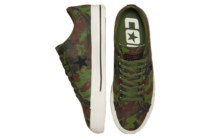Shop Converse One Star Pro 'Brushstroke Camo Hijau Hitam' A03678C